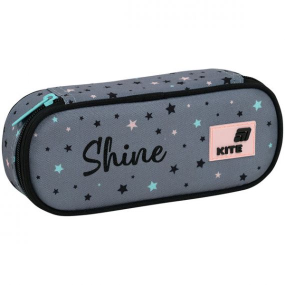 Пенал Kite на блискавці, овальний, органайзер, Shine 22х8,5х4,5см