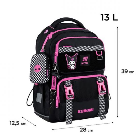 Рюкзак Kite Education 1022M-2 Kuromi, 1 відділення, ортопедична спинка