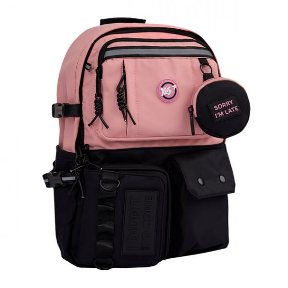 Рюкзак YES T-107 Pink 1відділення, ущільнена спинка, 7кишень