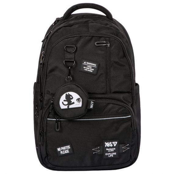 Рюкзак YES TS-50L Black Cat 2 відділення, ортопедична спинка, 7 кишень Рюкзак YES TS-50L Black Cat 2 відділення, ортопедична спинка, 7 кишень