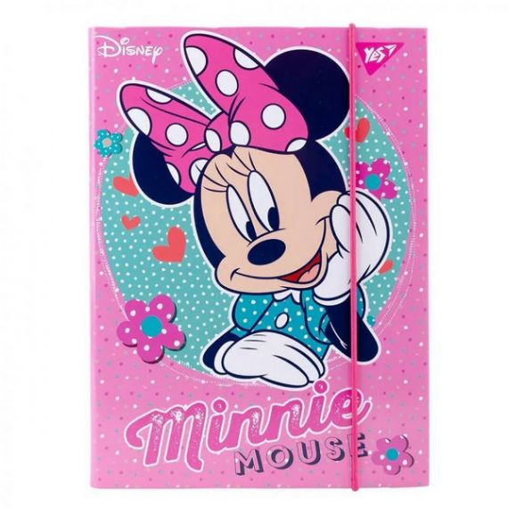 Папка для зошитів В-5 картон на гумці Minnie Mouse YES