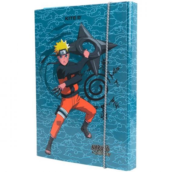 Папка для зошитів В-5 картон на гумці Naruto Kite