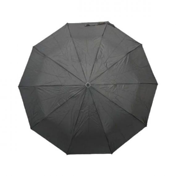Парасолька чоловіча 3 складання, напівавтомат 10 спиць, чорний Парасолька чоловіча 3 складання, напівавтомат 10 спиць, чорний
