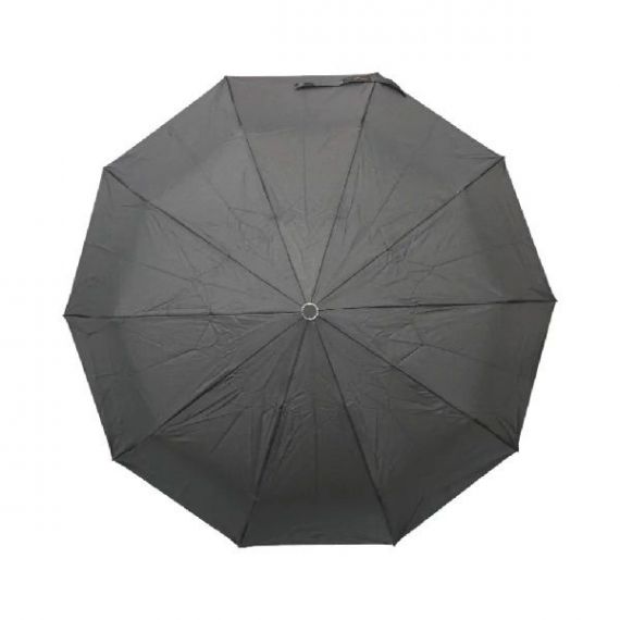 Парасолька чоловіча 3 складання, напівавтомат 10 спиць, чорний