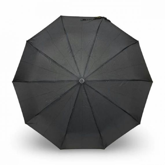 Парасолька чоловіча 3 складання, автомат 10 спиць, чорний