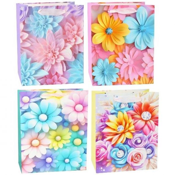 Пакет 18х23х8см паперовий Квіти Пакет 18х23х8см паперовий Квіти