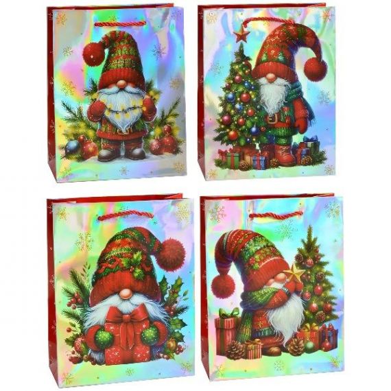 Пакет 25х32х11см бумажный Гномы Новый Год Пакет 25х32х11см бумажный Гномы Новый Год
