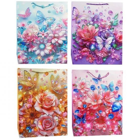 Пакет 26х32х12см паперовий Квіти