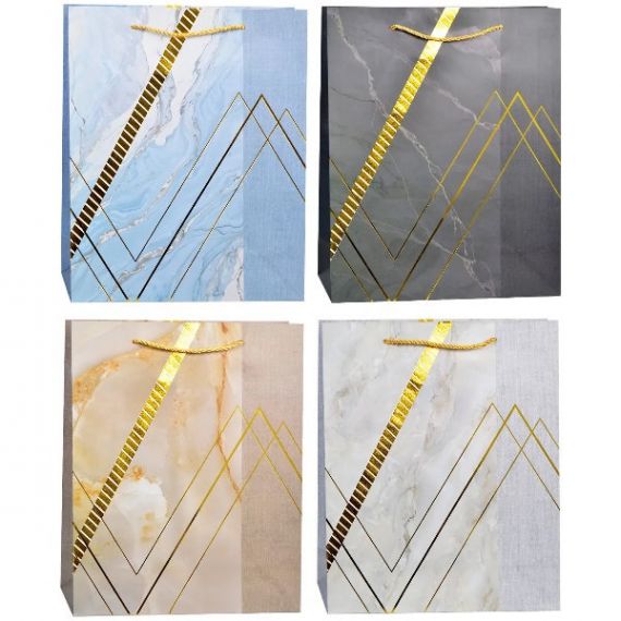 Пакет 26х32х10см паперовий різнокольорові мрамор