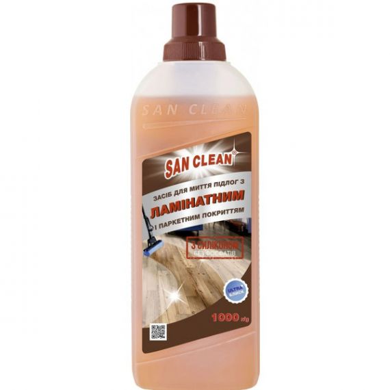 Засіб для миття підлоги та поверхонь 1000мл Сан-Клін (паркетне і ламінатне покриття)