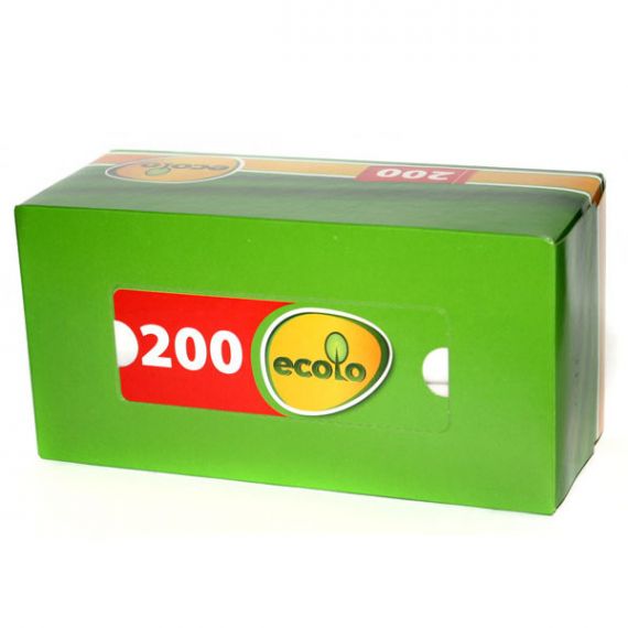 Салфетки бумажные Ecolo 200 косметические (коробка)