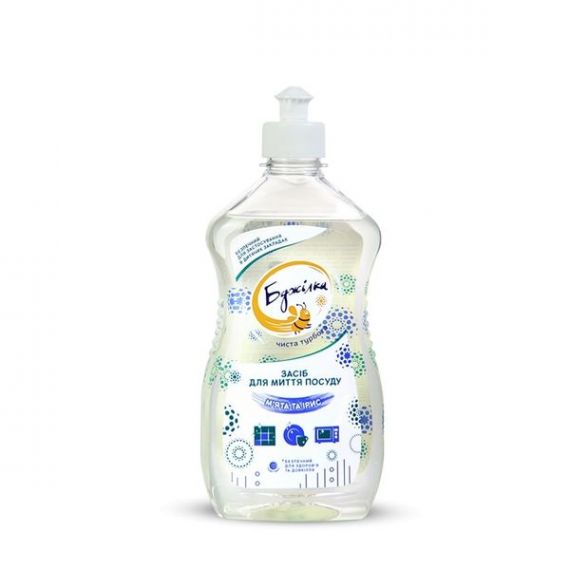 Засіб для миття посуду Бджілка 500мл гель для дитячого посуду, м'ята та ірис