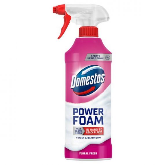 Засіб для унітазу 435мл Domestos піна-спрей Квіткова свіжість