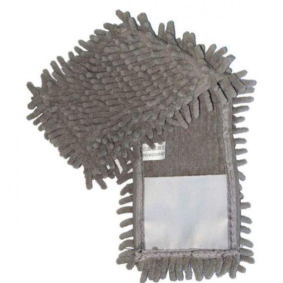 Запаска для швабри МОП плоский мікрофібра Лапша 42*13 см, сіра Запаска для швабри МОП плоский мікрофібра Лапша 42*13 см, сіра