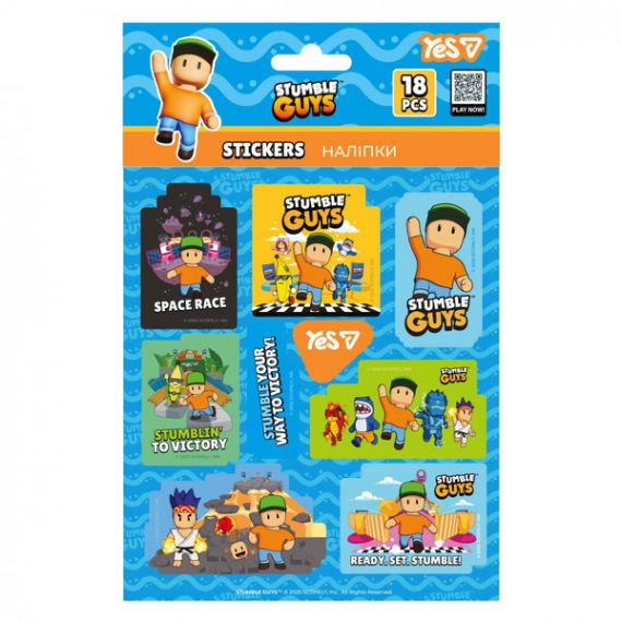 Набір наліпок 13х15см 2арк Yes Stumble Guys