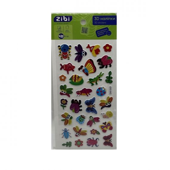 Наліпка 3D 18х9,5см Жучки Zibi