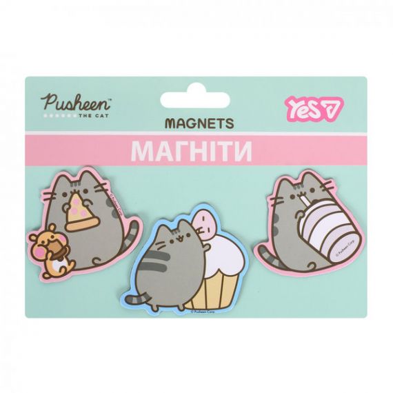 Набір магнітів 3шт Yes Pusheen Snack time