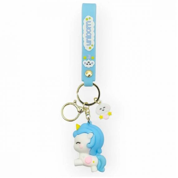 Брелок Bibi Toys Єдиноріг блакитний, з ремінцем, PVC