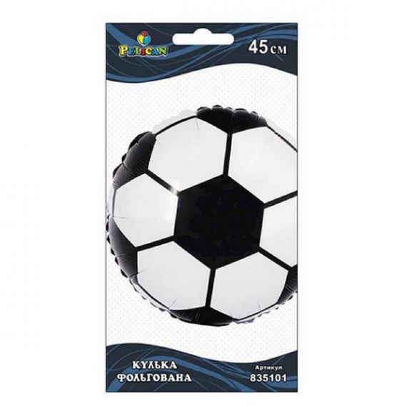 Куля повітряна М'яч футбольний 45см фольга Pelican