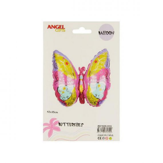 Куля повітряна Метелик 42*35см фольга асорті Angel Gifts
