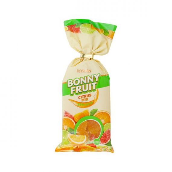 Цукерки желейні Рошен Bonny-Fruit цитрусовий мікс 200 г