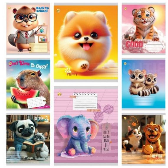 Зошит 12арк. Тетрада WiLL офс/кос. №63103 Мікс 4