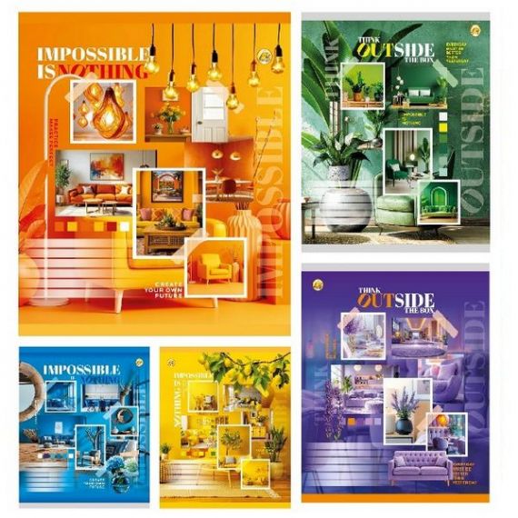 Тетрадь 36л. Тетрада WiLL офс/кл. №61401 Коллаж