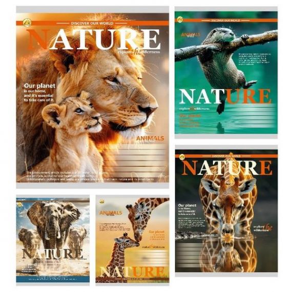 Тетрадь 36л. Тетрада WiLL офс/кл. №61405 Животные