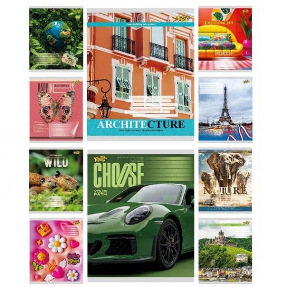 Тетрадь 48л. Тетрада WiLL офс/лин. №62501 Микс 2