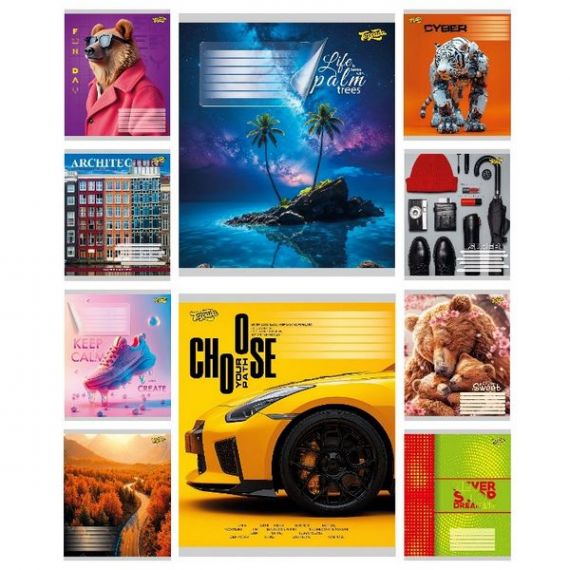 Зошит 60арк. Тетрада WiLL офс/лін. №62601 Мікс 2