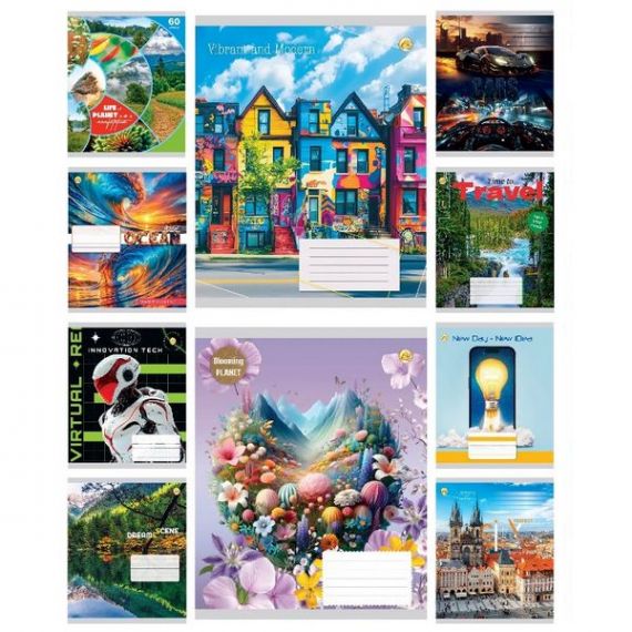 Тетрадь 60л. Тетрада WiLL офс/кл.№61602 Микс 3