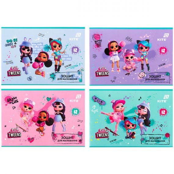 Альбом для рисования 12л 100г гибр.лак+УФлак LO Kite