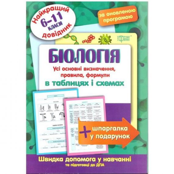 Найкращий довідник. Біологія в таблицях і схемах.6-11 кл. Торсінг