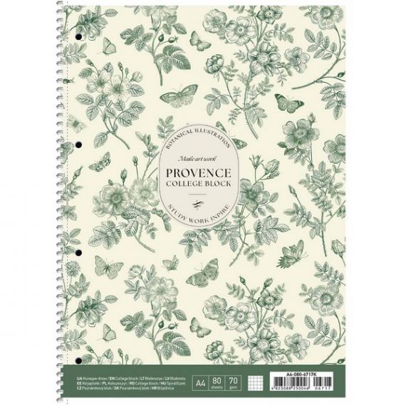 Зошит спіраль А-4 80арк кл крем.,перфор.+отвори під накопичувач мат.ламінація Student Школярик Зошит спіраль А-4 80арк кл крем.,перфор.+отвори під накопичувач мат.ламінація Student Школярик