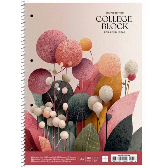 Зошит спіраль А-4 80арк кл крем.,перфор.+отвори під накопичувач мат.ламінація Student Школярик Зошит спіраль А-4 80арк кл крем.,перфор.+отвори під накопичувач мат.ламінація Student Школярик