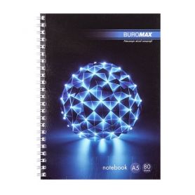 Зошит спіраль А-5 80арк клітинка, картон Sphere BM