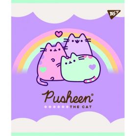 Зошит 12арк. Yes офс/кос матовий ВДЛ+глітер Pusheen