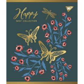 Зошит 18арк. Yes офс/лін матовий ВДЛ+УФ-виб+Pantone Gold Happy