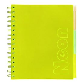 Зошит спіраль В-5 120арк кл з роздільниками кольор, PVC обкл. NEON жовтий, папка на Zip-блискавці BM Зошит спіраль В-5 120арк кл з роздільниками кольор, PVC обкл. NEON жовтий, папка на Zip-блискавці BM