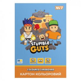 Картон кольоровий А-4 10арк Stumble Guys Yes Картон кольоровий А-4 10арк Stumble Guys Yes