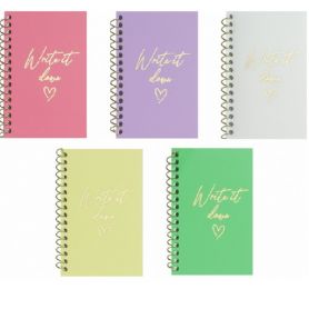 Блокнот А-7 60аркушів клітинка, спіраль збоку, пластикова обкладинка Асорті Блокнот А-7 60аркушів клітинка, спіраль збоку, пластикова обкладинка Асорті