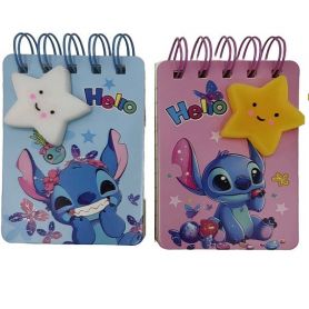 Блокнот А-7 70листов чистые, спираль верхняя, твердая обложка, Стич Блокнот А-7 70листов чистые, спираль верхняя, твердая обложка, Стич