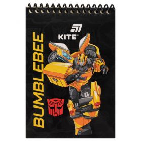 Блокнот А-6 48аркушів чисті жовті , спіраль верхня, картонна обкл., Transformers Kite Блокнот А-6 48аркушів чисті жовті , спіраль верхня, картонна обкл., Transformers Kite
