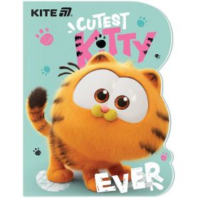 Блокнот А-6 60листов клетка, фигурная вырубка Garfield Kite