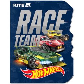 Блокнот А-6 60листов клетка, фигурная вырубка Hot Wheels Kite