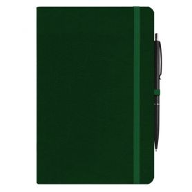 Блокнот на гумці А-5- 64аркуша клітинка, гнучка обкладинка, Vintage зелений, кремовий папір