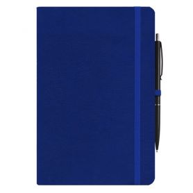 Блокнот на гумці А-5- 64аркуша клітинка, гнучка обкладинка, Vintage синій, кремовий папір