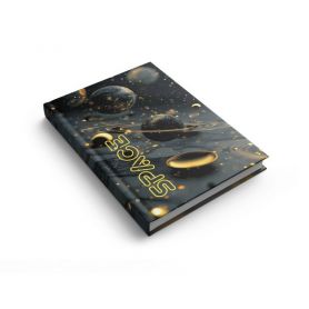 Блокнот А-5 160листов клетка, твердая обложка, Космос