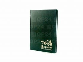 Щоденник вчителя А-5 112аркушів баладек зелений, кремовий блок *Поліграфіст