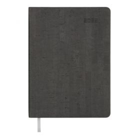 Щоденник датований Buromax Wood м'яка обкладинка, кремовий папір, сірий